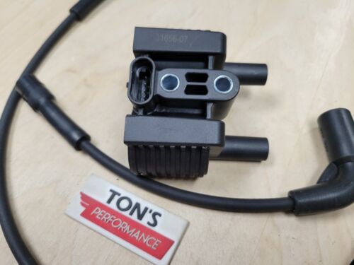 Replacement Harley Davidson Sportster Coil 31656-07 with new spark plug wires - Picture 4 of 4