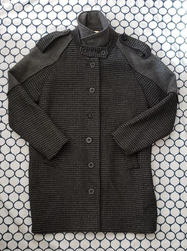 $698 Rebecca Minkoff Judge Coat Gray and Black Brand New 