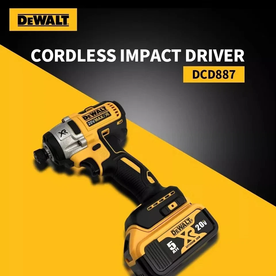 Dewalt Brushless Speed Impact Driver DCD887 XR Body Only Precision Drive UK - Image 3 of 4