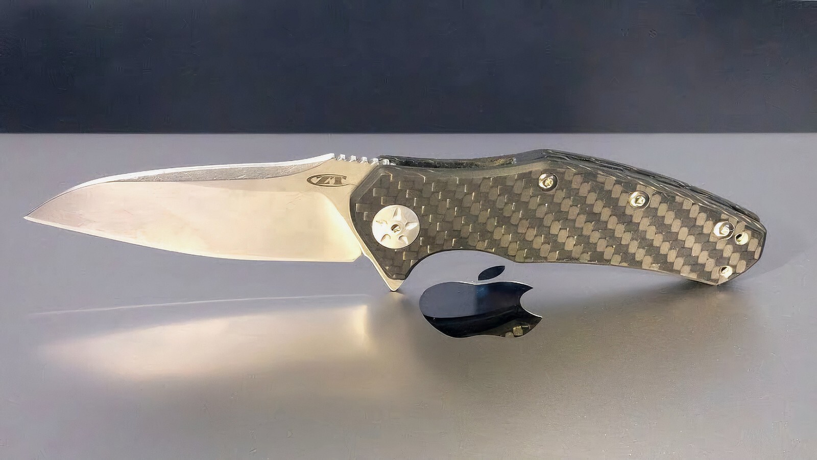 ZERO TOLERANCE "ZT" 0770CF CARBON FIBER STONEWASHED BLADE UPGRADED POCKET CLIP!