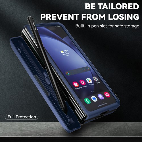 For Samsung Galaxy Z Fold 6 Shockproof Rubber Magnetic Kickstand Case - Picture 65 of 99