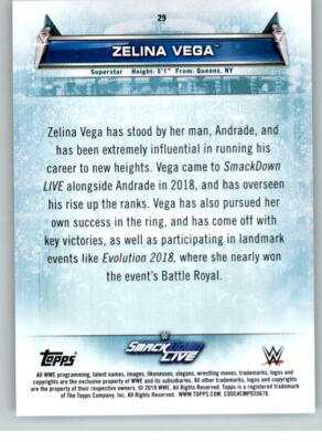 ☆wellina☆ 2019 WWE Womens Division #29 Zelina Vega | eBay