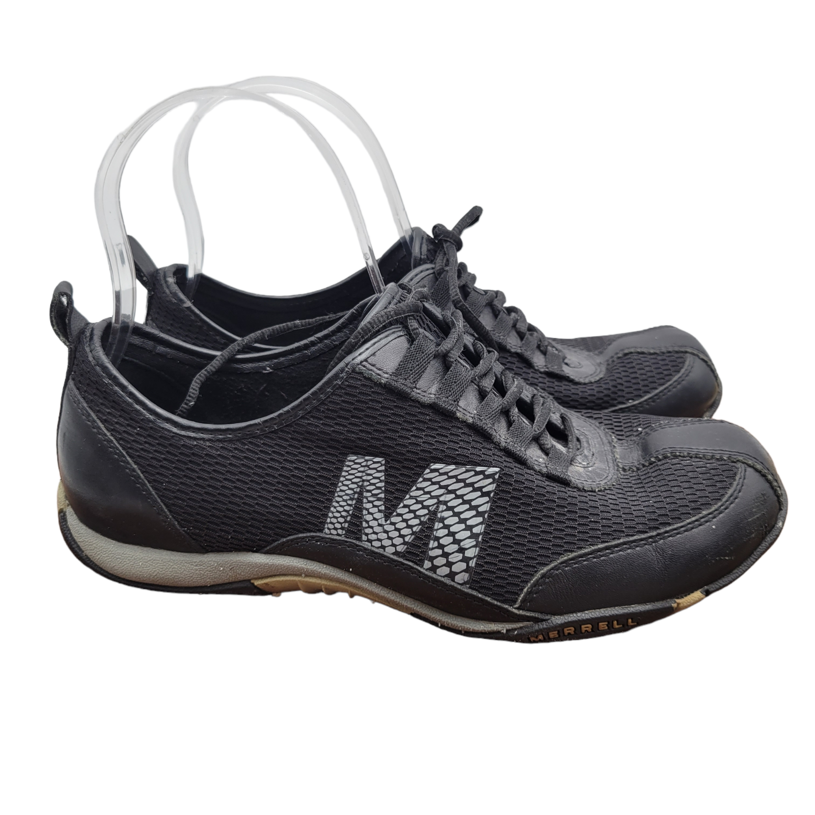 Scarpe Merrell Samba donna taglia 7 sneakers nere ateliche casual stringate