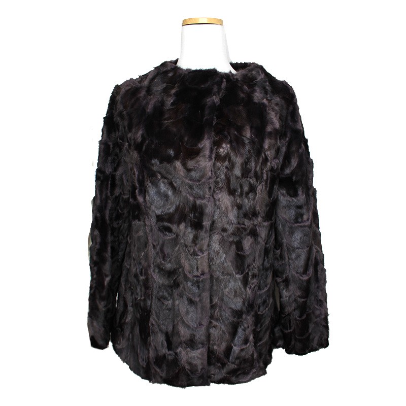 Giacca pelliccia visone grigio antracite altra marca 44 125516923