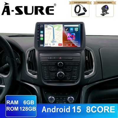 DAB+ KAM 128G Android 15 Carplay Autoradio für Opel Zafira Tourer C 2011-2016 FM