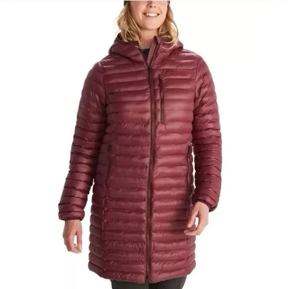 Chaqueta Larga Marmot Nueva Con Etiquetas Echo Sin Plumas Mujer’s Abrigo Capucha M SP 250$ - Imagen 2 de 4