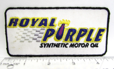 #ad #ad Vintage Royal Purple Synthetic Motor Oil Jacket Patch Porter Texas Petroleum $11.99