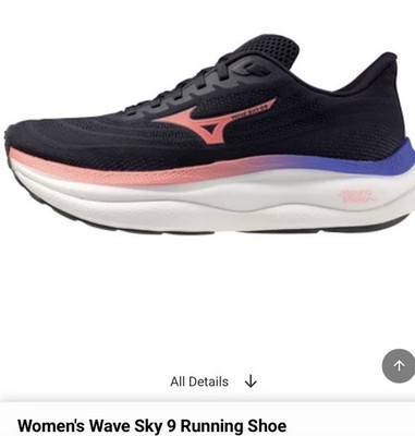 Mizuno Wave Sky 9 Running Shoes Max Cushion Women's Size 8.5 NEW in Box Gray