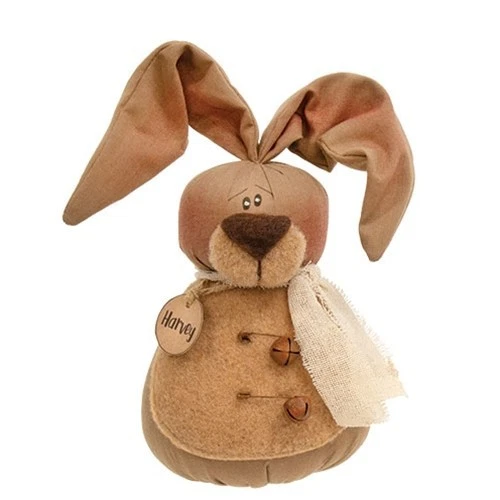 NEW Primitive BUNNY RABBIT Doll HARVEY HARE Rustic Country Rustic 10.5"H x 3.5"W - Image 2 of 2