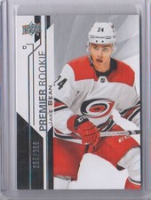 2018-19 UPPER DECK PREMIER HOCKEY JAKE BEAN PREMIER ROOKIE #095/299 SP HURRICANE