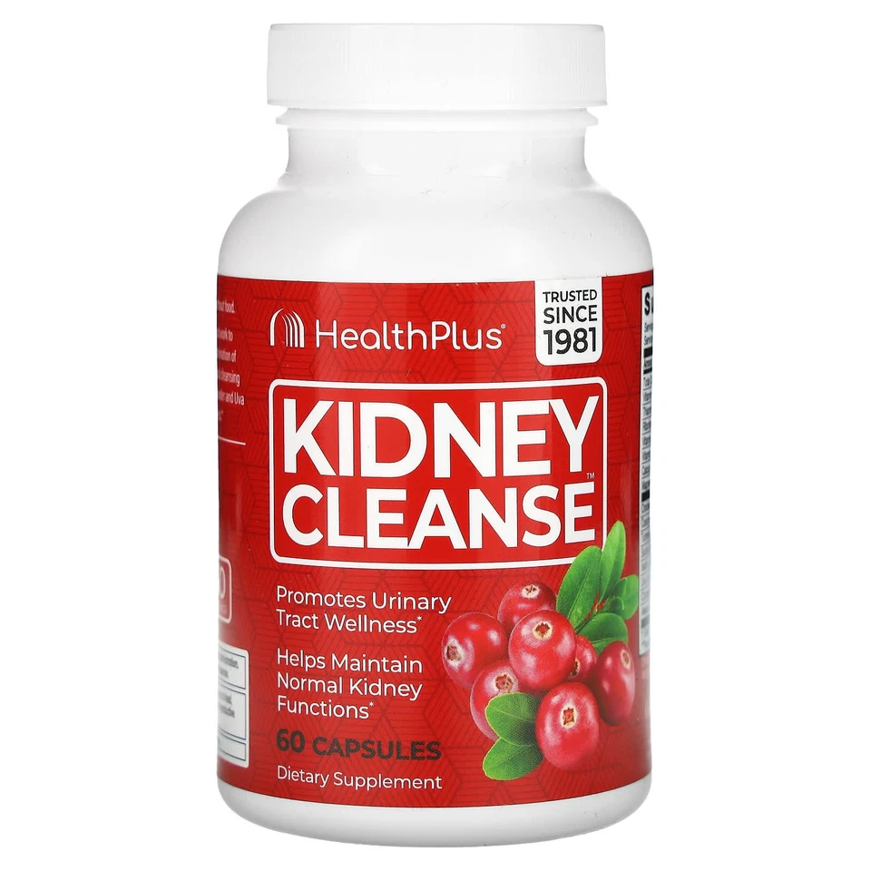 Health Plus Kidney Cleanse & Healthy Function, 550mg, 60 Kapseln - Bild 1 von 2