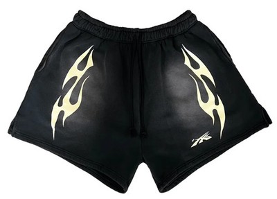 Hellstar Studios Sports Flame Sweatshorts Black