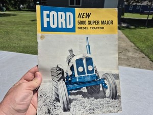 VTG Original 1950s 60s Ford NEW 5000 Super Major Diesel Tractor Brochure 8 Pages