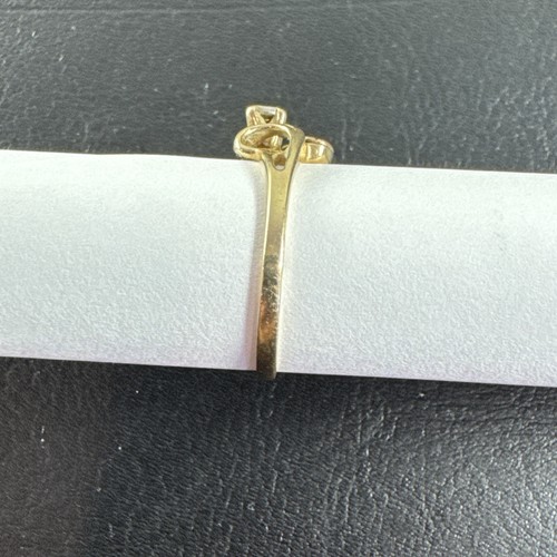 Bague vintage Coleman Co CCO 10K collines noires en or taille 6,5 pierre transparente 1,8 g - Photo 5/10