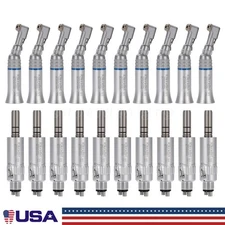 1-10 ASK Dental Slow Low Speed Handpiece Contra Angle /Air Motor 4 Hole E-Type