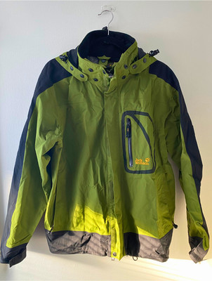 Jack Wolfskin Men s Hooded Outdoor Jacket Green/Black Size Large
