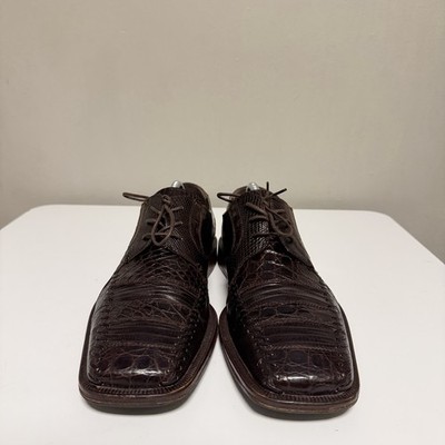 DAVID EDEN Dress Shoes GENUINE LIZARD Oxfords BROWN Men’s US 9.5 Made in Spain il_fullxfull.5515592347_ovzd.jpg main image 4