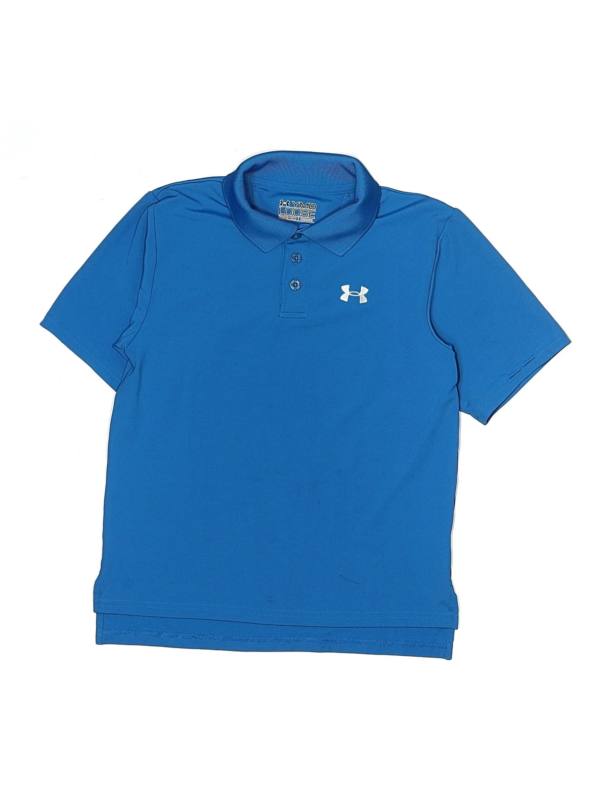 Under Armour Boys Blue Short Sleeve Polo M Youth