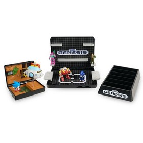 Sega Genesis Console Heroes Sonic Supervillain Bundle Toy Diorama New Sealed