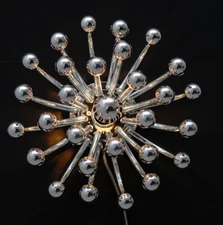 Valenti Luce Pistillino Lamp Chrome Silver - 1970s Classic Design