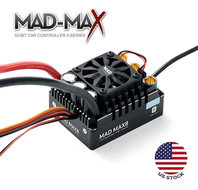 MADMAX-8 SENSORED 300A 32-BIT ESC 4-8S LiPo 33.6V RC Car Brushless Motor cobra 6 - Photo 1/4