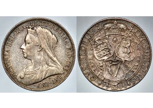 Photo of a 1900 Victoria Florin from an eBay listing that sold on Jun 28, 2026