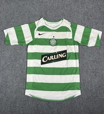 Vintage Nike Celtic FC 2005/2006 Home Football Shirt Mens XS White Soccer Jersey