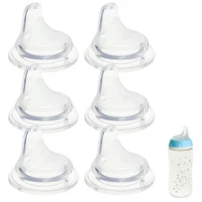 6 Pack Replacement Silicone Spout Compatible with NUK Active and Learner Cups,