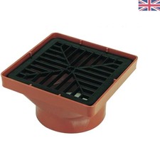 110mm Underground Drain Square Hopper & Polypropylene Grid - Efficient Flow