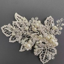 Tiara nupcial tiara de cristal plata transparente cristal de Swarovski estrás tiara