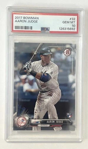 2017 Bowman #32 AARON JUDGE - Rookie RC - GEM MINT PSA 10