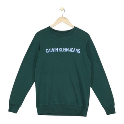 Calvin Klein Graphic Sweatshirt Herren Gr. S Grün Rundhals Pullover