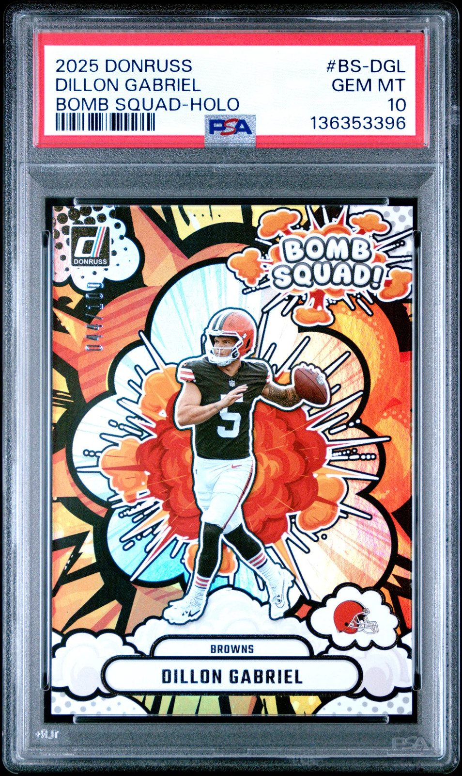 Dillon Gabriel Panini Donruss Bomb Squad #BSDGL Holo