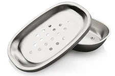 Stainless Steel Soap Dish with Double Layer Draining for Bathroom