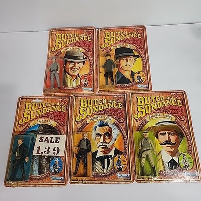 Vtg 1979 Butch Cassidy and Sundance Kid  MOC 4'' Figure Fast Draw Action Set Of 5