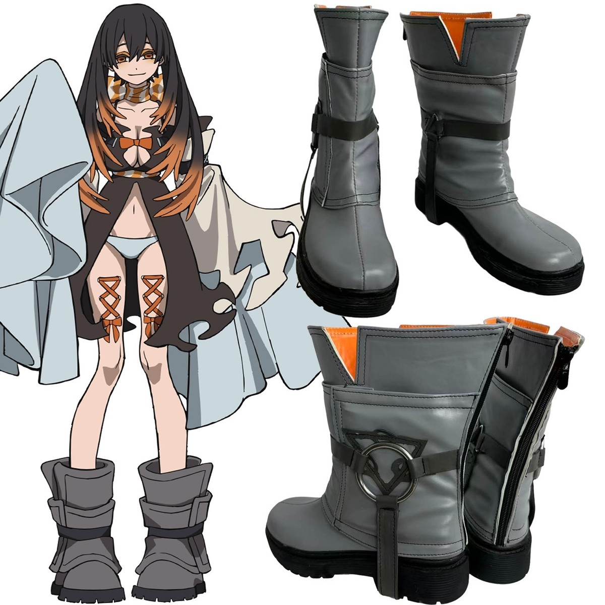 靴 lever the mad shop wolf&wolff ensou Gachiakuta The Lady of Penta Amo Empool Cospay Shoes Gray Watchman