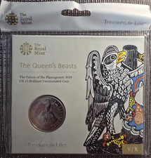 Royal Mint 2019 Queen’s Beasts Falcon of The Plantagenets £5 Five Pound Coin