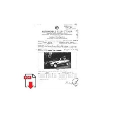 1968 Iso Rivolta 300 Coupé GT Scheda di omologazione A.C.I. (Homologation sheet