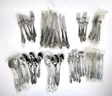 Oneida Raphael Distinction Deluxe Stainless HH Flatware 79 pcs Most New Package