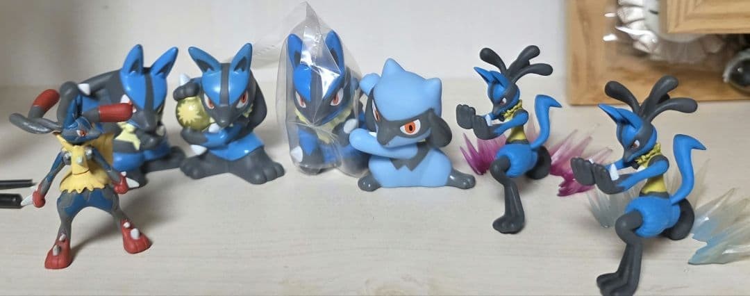 Lote de figuras Pokemon Lucario juego coleccionable personaje auténtico Japón...
