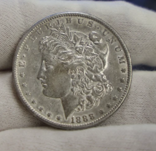 1888 US Morgan Silver Dollar AU (Cleaned)