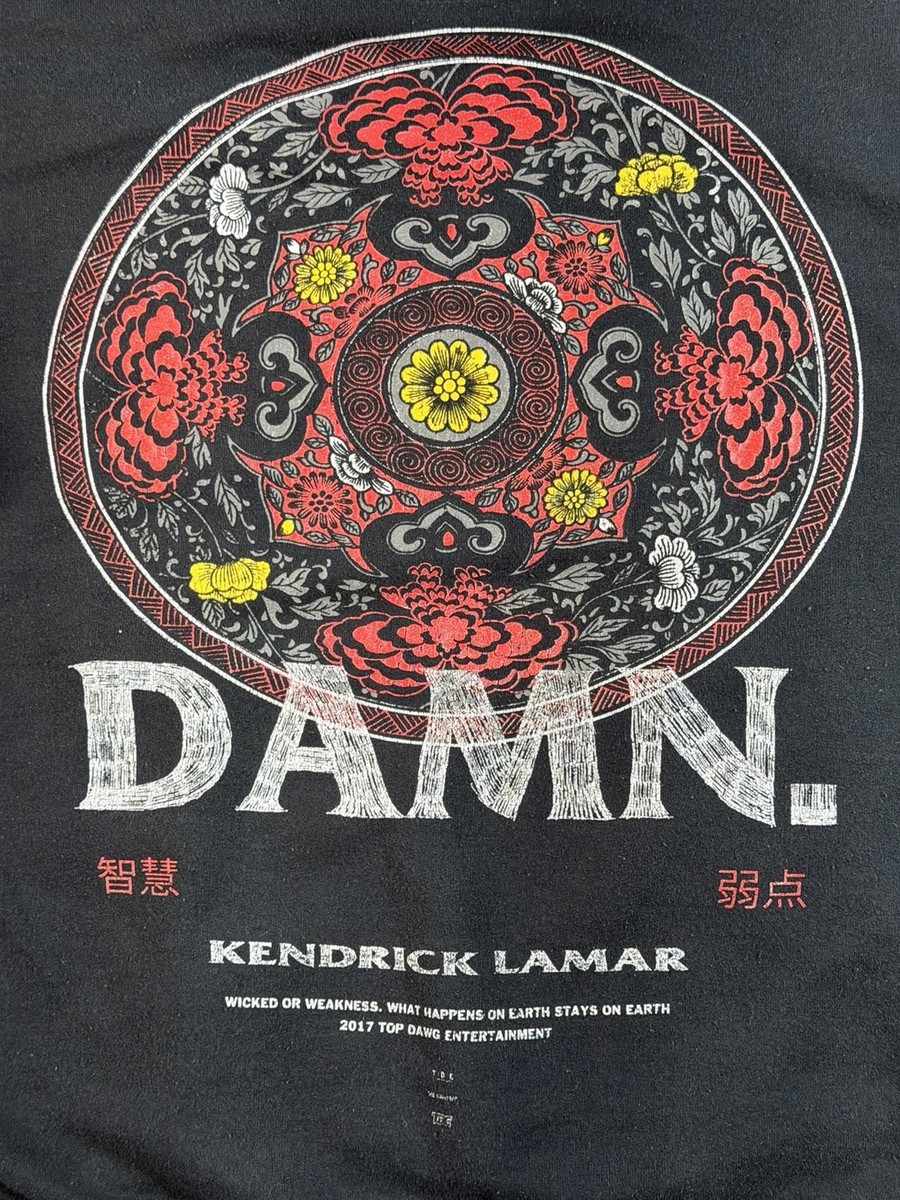 USED Kendrick Lamar DAMN. Tour ケンドリックラマー Kendrick Lamar DAMN Tour Hoodie Mens M Black Hip Hop Rap Album