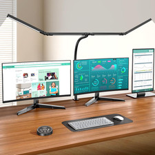 Led Desk Lamps for Home Office - Eye Caring Architect Lamp with Clamp, Double He