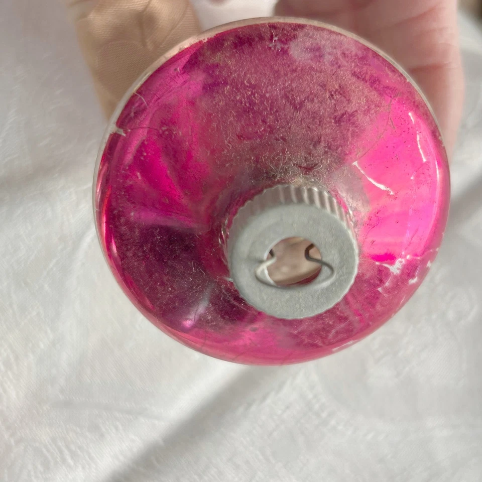 De Colección MCM Apilado OVNI Top Vidrio Adornos Rosa Verde Azulado Rayas Lote de 3 Brite Brillante Foto 3 de 4