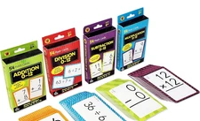 4-Pack Math Flash Cards Kids Ages 8-12 211 Addition Subtraction Division Mult..