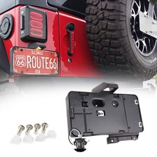 Black Rear License Plate Holder Frames Plastic Bracket with Light Compatible ...