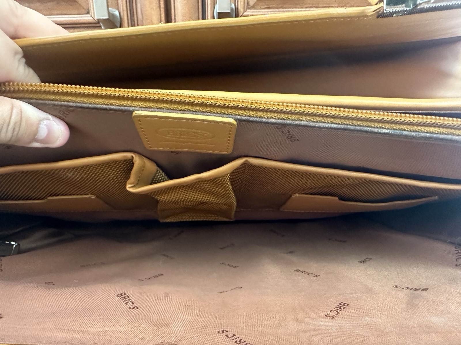 Brics Brown Leather Briefcase Document Holder Lap… - image 17