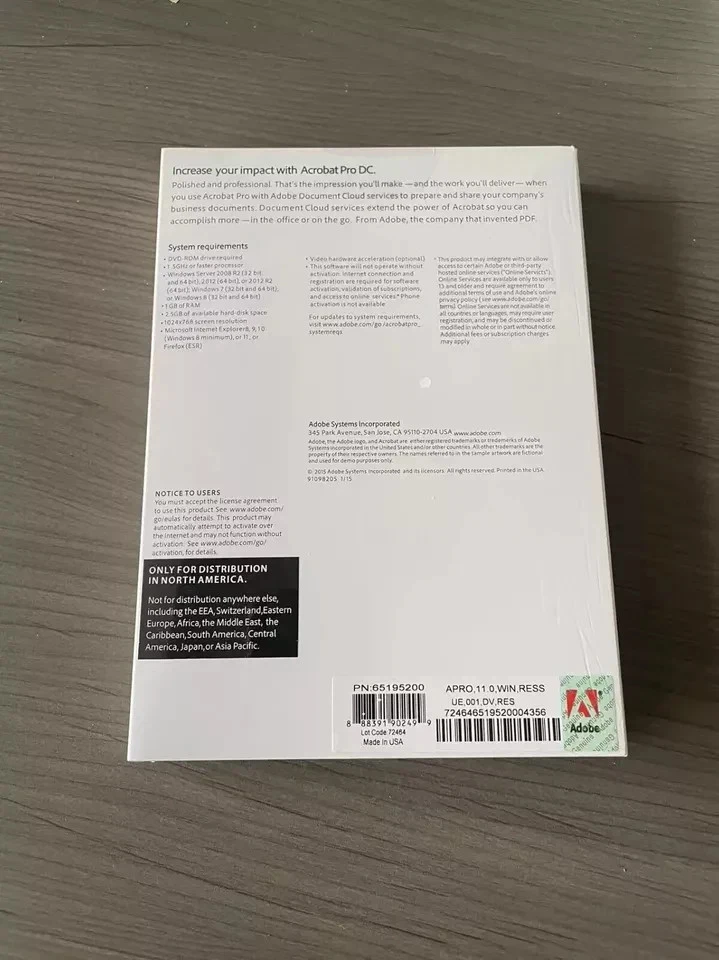 Adobe Acrobat Pro Full Version DVD/Windows, Permanent License For 2 PCs - Image 2 of 2