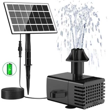 Solar Fountain Kit with 2000mAH Battery Backup Glass 3.5W DIY Solar Water Pump