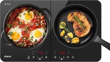 CIARRA Portable Induction Hob 2800W Double Cooking Zones CUTIH2